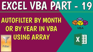 How do I filter by month or by year in Excel VBA?