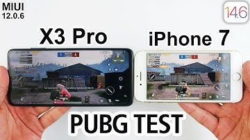 Poco X3 Pro vs iPhone 7 PUBG MOBILE TEST - Miui 12.0.6 vs IOS 14.6 PUBG TEST😱