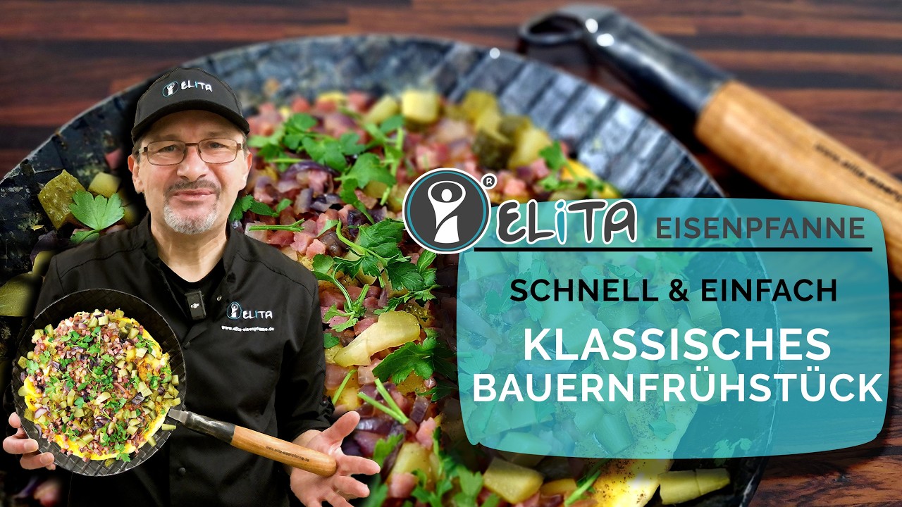 Klassisches Bauernfrühstück in der ELITA EISENPFANNE: herzhaft, knusprig und richtig lecker!