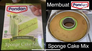 Cara Mudah & Praktis Membuat Pondan Sponge Cake Mix Rasa Pandan Enak dan Lembut || Anti Gagal