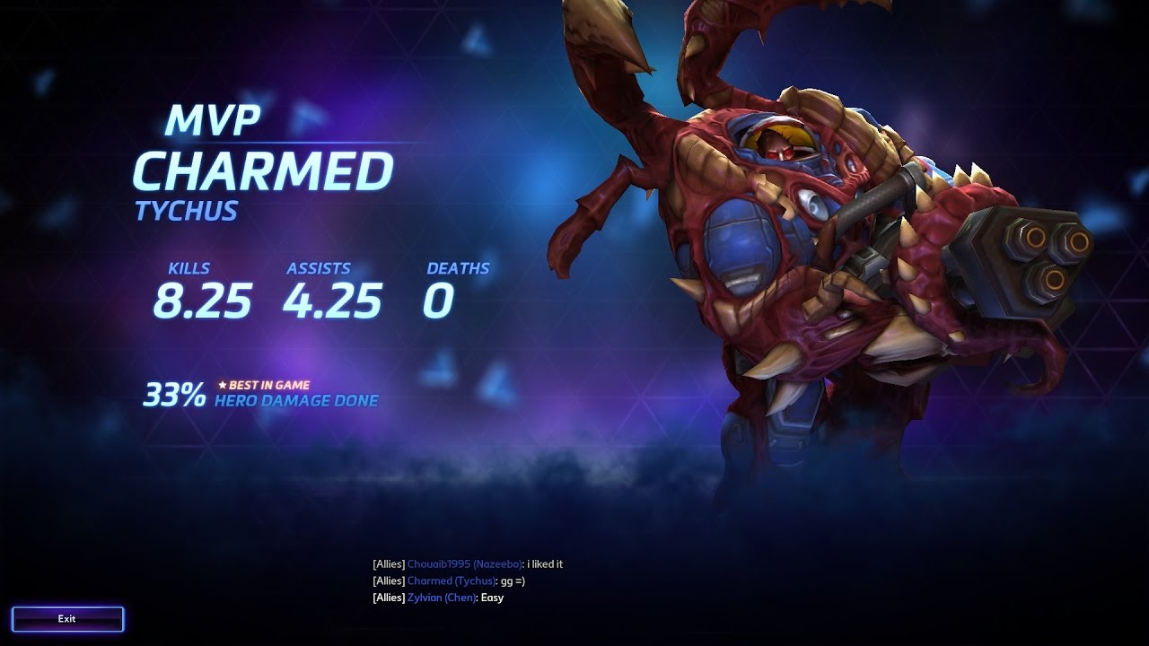 Heroes of the Storm with Charmed My Professional Blue Infested Tychus ...