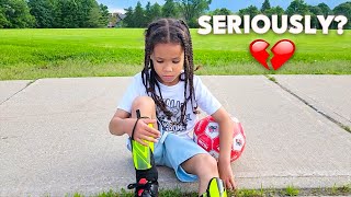 His First Soccer Game! | Weather Permitting...