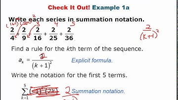 Algebra 2: Series and Summation Notation Video