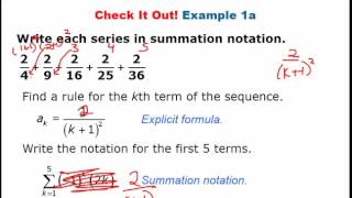 Algebra 2: Series and Summation Notation Video