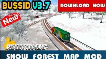 REALISTIC SNOW FOREST MAP MODE IN BUS SIMULATOR INDONESIAI🤩🤩 BUSSID MAP MOD |OFFROAD BUSSID MOD 3.7