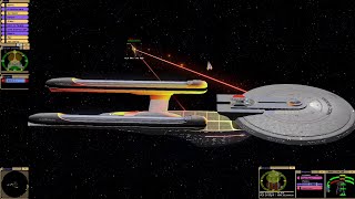 Excelsior Class vs Klingon C7 Battlecruiser | KM | Star Trek Bridge Commander