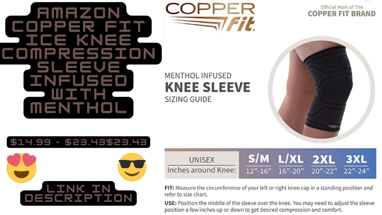 Amazon Hot Product Copper Fit ICE Knee Compression Sleeve Infused