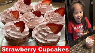 Strawberry Cupcakes With Swiss Buttercream