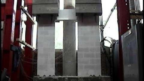 Rectangular wall with doorway opening shake table test