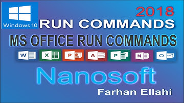 RUN COMMANDS 2018 _ OPEN MS OFFICE USING RUN COMMAND _ NANOSOFT