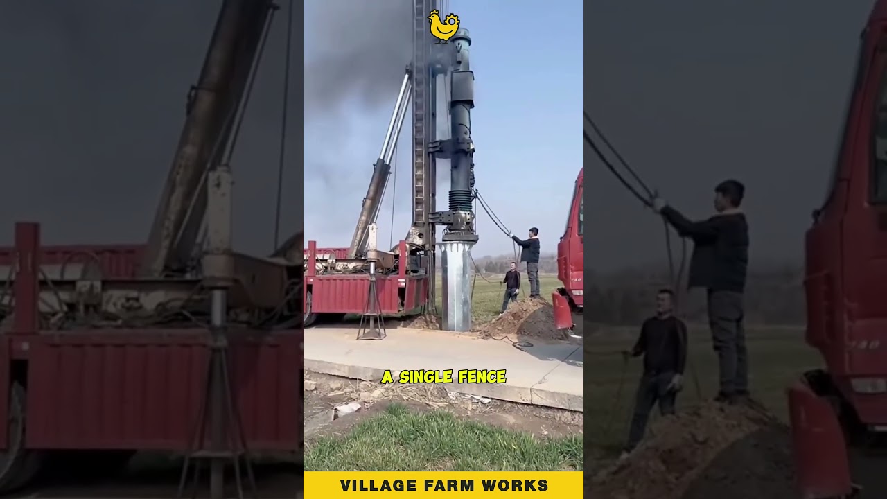 Мощный свайный молот в работе 💪 