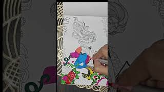 Mermaid colouring🧜⚓🐠#colouringforadults #colouring #ytshortsindia  #mermaid #viralshorts  #ytshorts