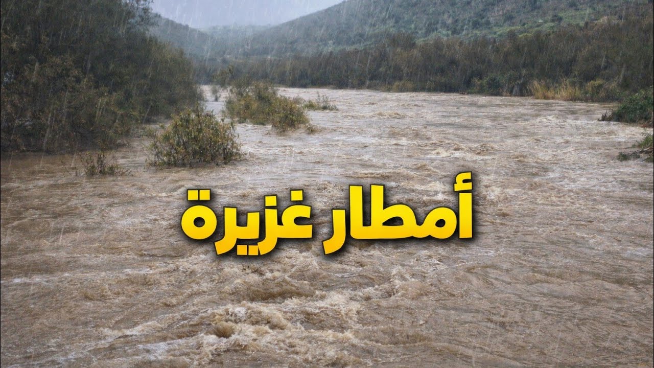 أمطار 🌧 غزيرة الآن حمولة واد ملوية شوفو الأجواء من تافوغالت 