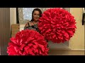 Огромные  цветы из гофрированной бумаги. Growth flowers from crepe paper