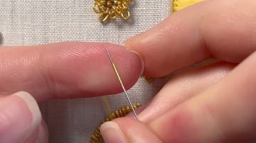 Goldwork Fundamentals: French Knot with Bullion