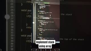 Implement stack using array #dsa #leetcode #striversdesheet #faang #maang #programming #placements