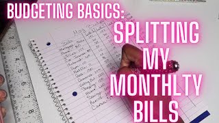 Budget basics: How I split my by bills throughout my paychecks | One month ahead #budget #cash #100