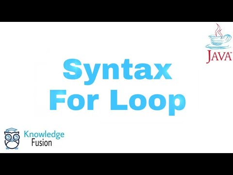 Syntax - For Loop in JAVA | ICSE - YouTube