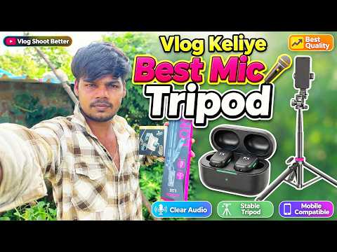 Vlog Ke Liye Best Mic Tripod 2026| Best Budget Vlogging Mic + Long Tripod For YouTube