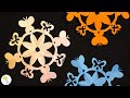 切り絵【ちょうちょとお花】の作り方🦋カッターを使わずハサミだけでも作れます✂️音声解説つきで安心♪ / 切り絵をはじめよう！