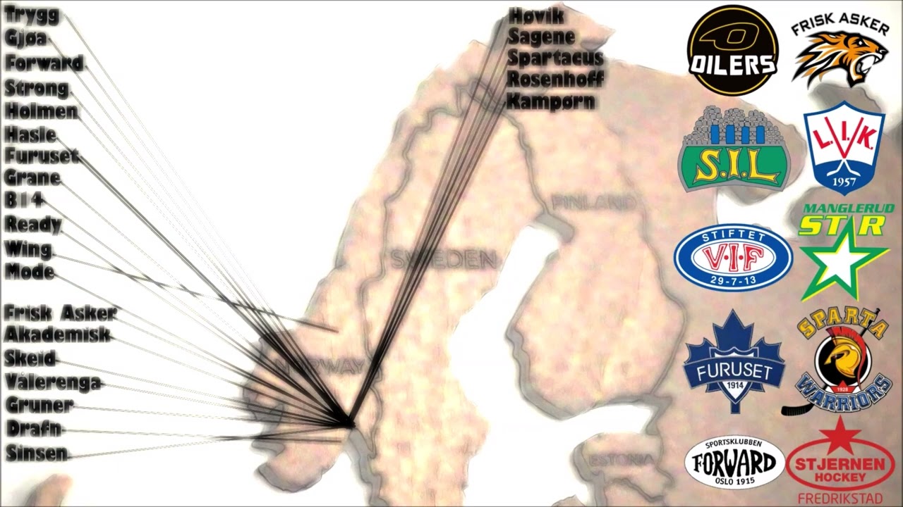 Norwegian Hockey - Every team that has ever played in the Norwegian league