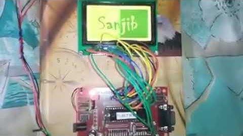 PIC18F452 microcontroller and  KS0108 128x64 GLCD interfaced #pic18f #microchip #embedded_systems