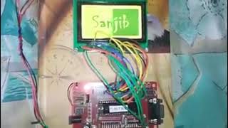 PIC18F452 microcontroller and KS0108 128x64 GLCD interfaced #pic18f #microchip #embedded_systems
