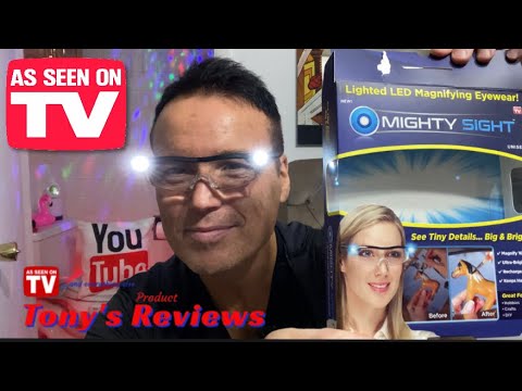 Mighty Sight LED Magnifying Eyewear As Seen On TV Product Review 