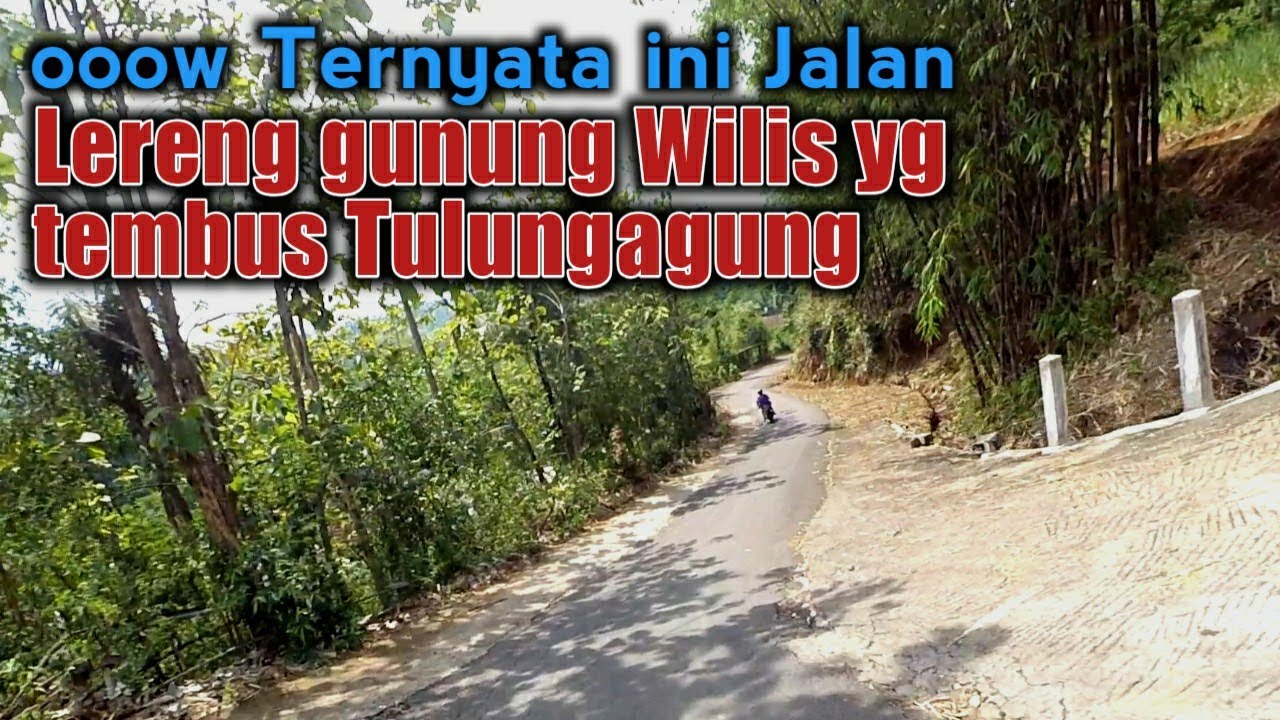 Jalan lereng gunung Wilis yang tembus Tulungagung