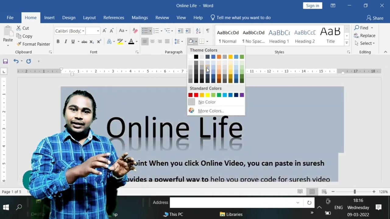 How to use MS word in Kannada|| part 2 wordpad||Paragraph||styles||editing||Online Life kannada