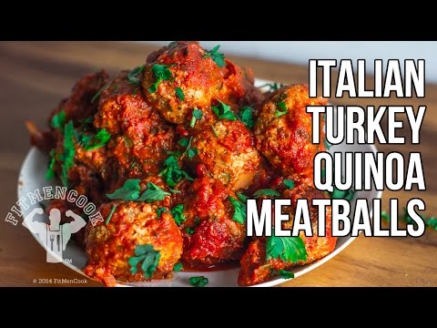 Italian Quinoa-Stuffed Turkey Meatball for Meal Prep / Albondigas Italianas de Pavo y Quinua