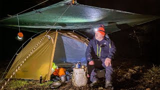 Tent & Tarp CAMPING - Cooking on X-Boil Alcohol Stove - Chicken Stir-fry