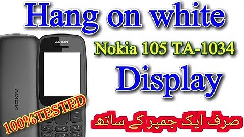 Nokia 105 (TA-1034) white display fault solution || Nokia 105 lcd problem jumper