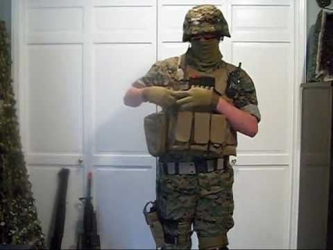 usmc airsoft woodland loadout review youtube