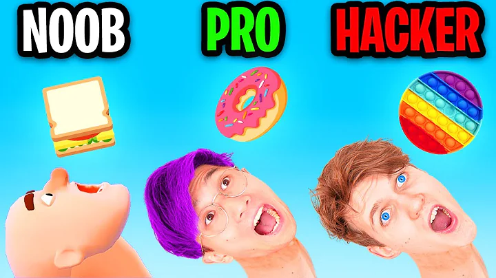 NOOB vs PRO vs HACKER In FOOD GAMES 3D!? (ALL LEVE...