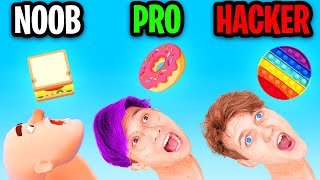 NOOB vs PRO vs HACKER In FOOD GAMES 3D!? (ALL LEVELS!)
