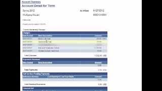 Campus Finances Overview and Account Summary