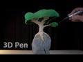Decorating a Rock With 3D Pen - Making a tree (3D Pen Only)