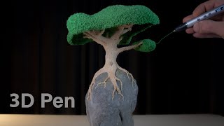 Decorating a Rock With 3D Pen - Making a tree (3D Pen Only)