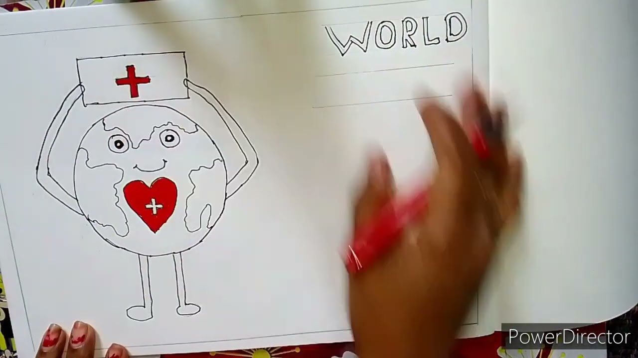 World Red Cross day drawing//How to draw world Red Cross day poster easy steps//Red Cross day Poster