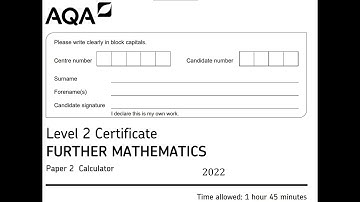 GCSE Further Maths 2022 Paper 2