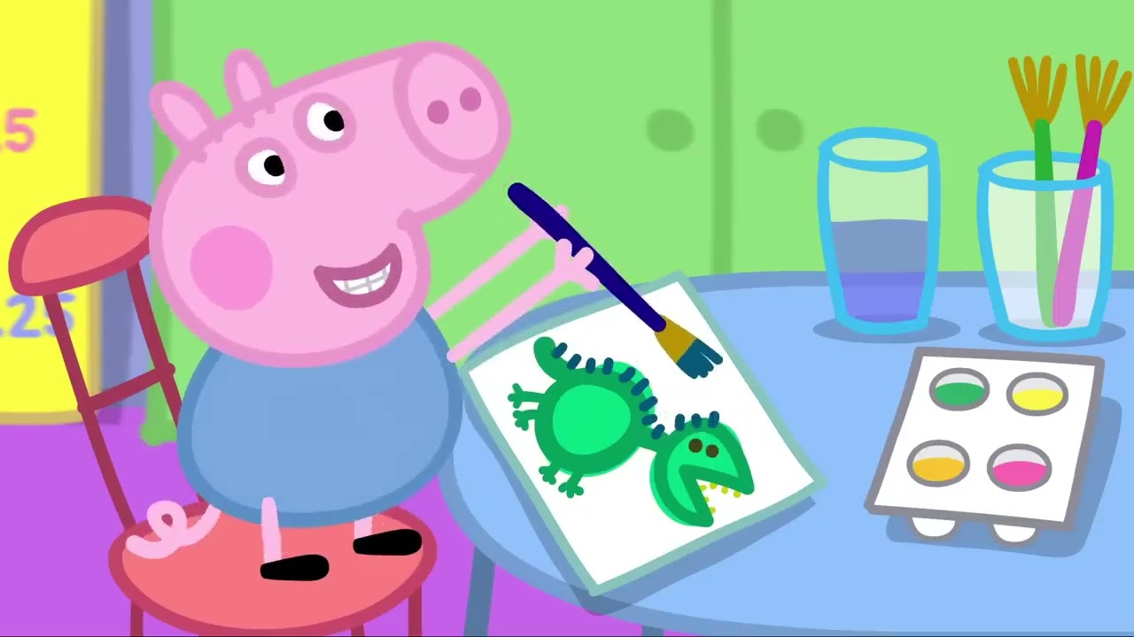 Easter Coloring at Home with Peppa Pig  Family Kids Cartoon