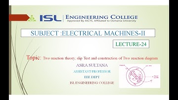|Electrical Machines- 2 Lecture 24|Two reaction theory & slip Test|