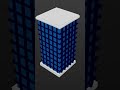 Low Poly Office Building in Maya 🏢💙 #shorts#autodeskmaya #3dbuilding #officebuilding #lowpoly