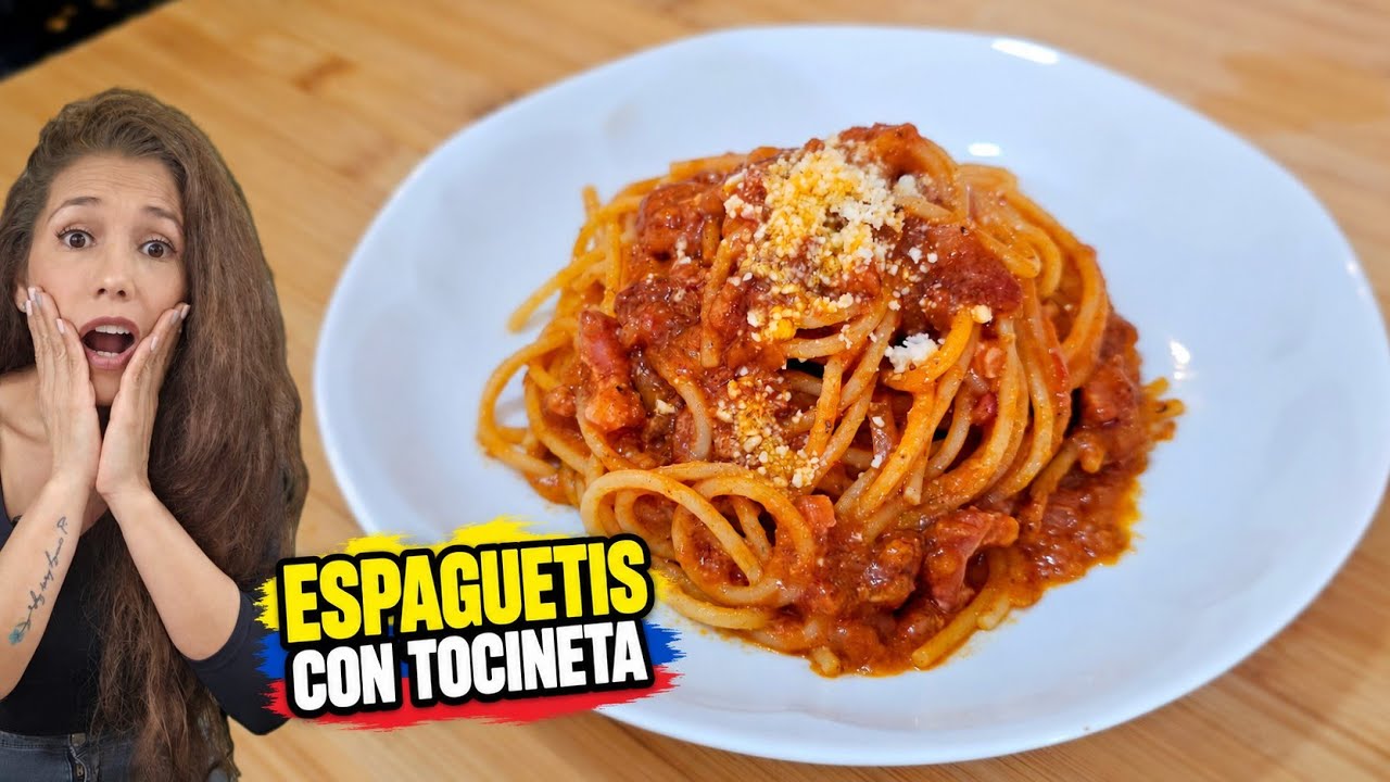ESPAGUETIS 🍝 CON TOCINETA: la receta fácil que te salva el almuerzo