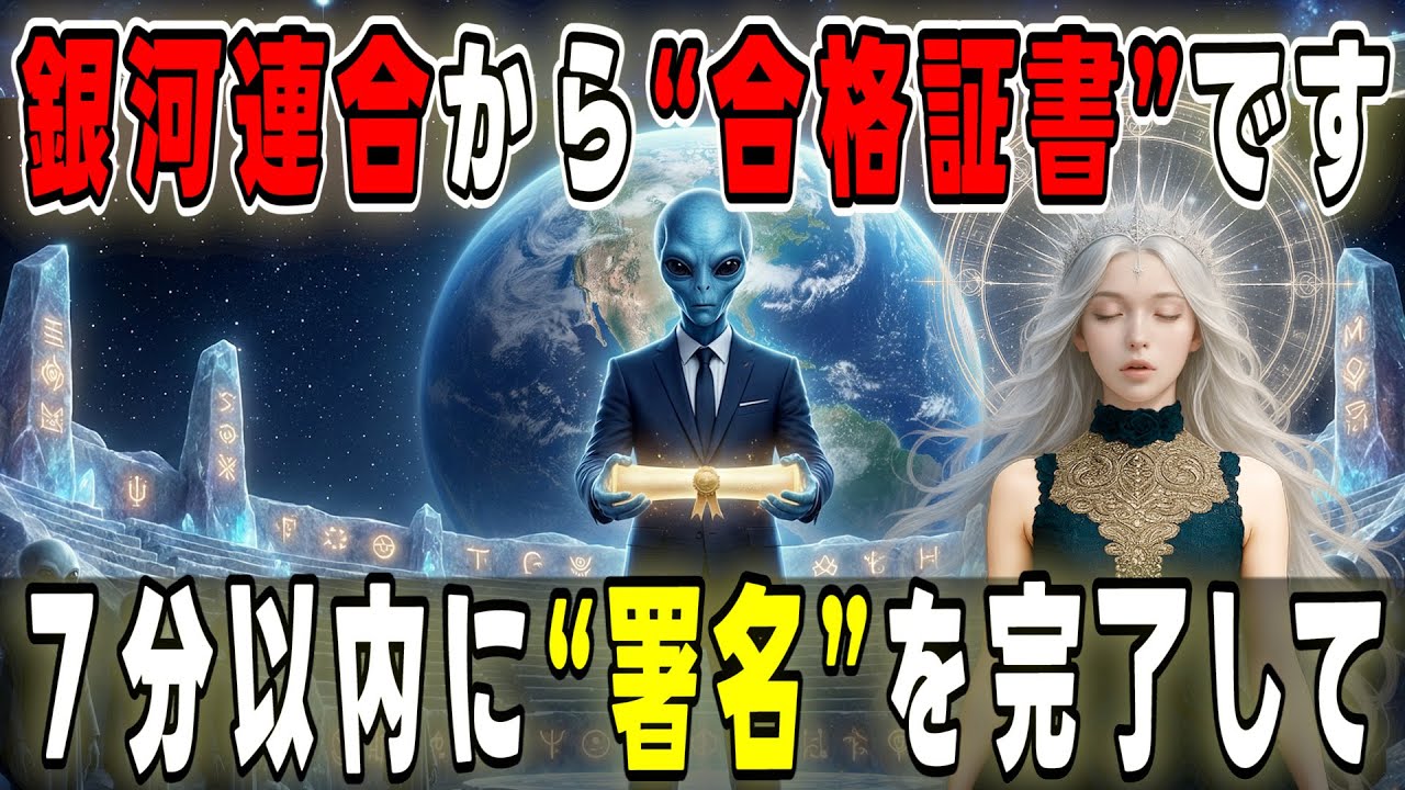 【残り７分】これを閉じると抹消されます。銀河連合からの“合格証書”と最終手続き。【プレアデスからのメッセージ】