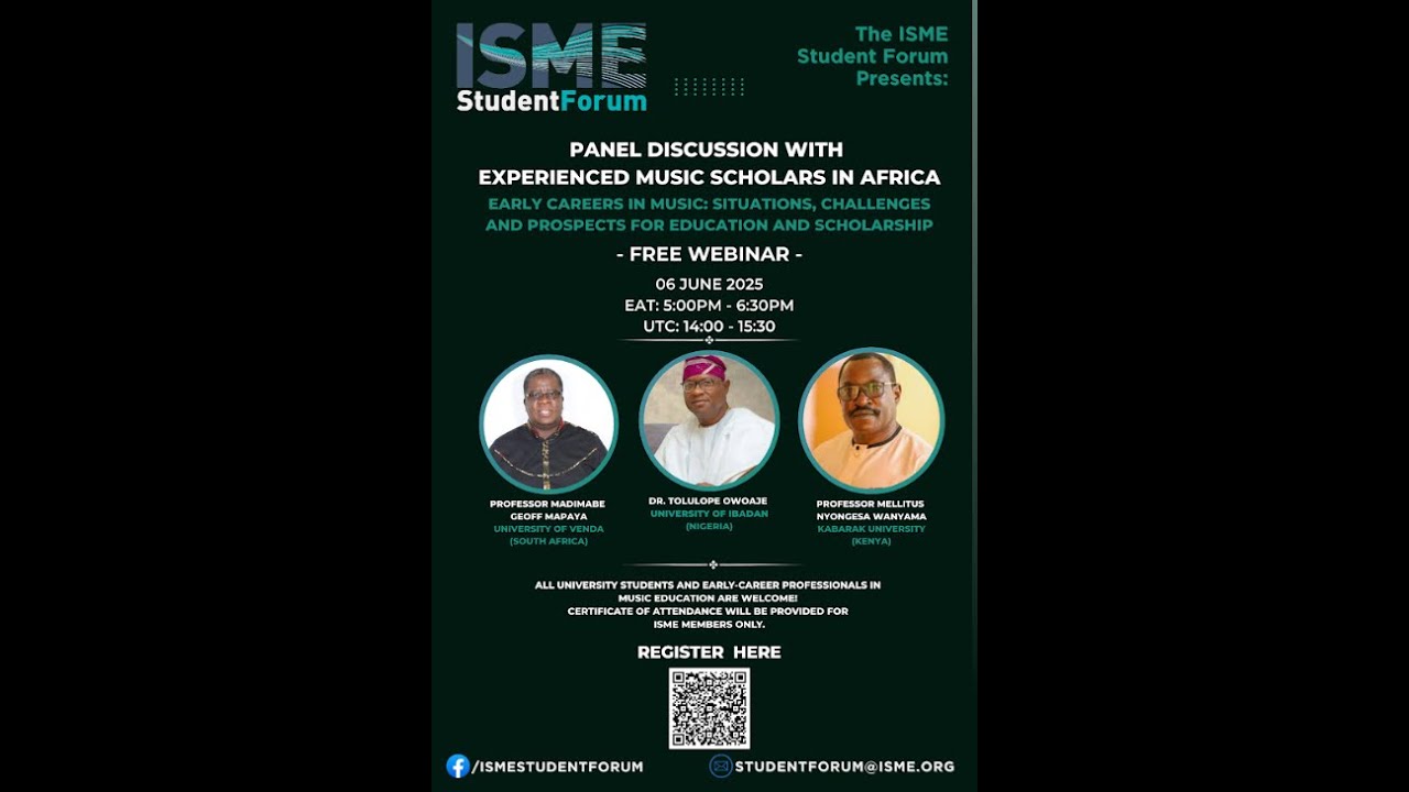 ISME Cafe Online: Panel Discussion with Experienced Music Scholars in Africa