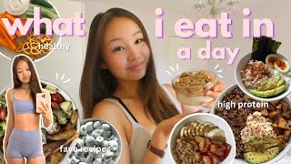 What I eat in a day 🥗 *as a 15 y/o girl*  high protein, sharing fave recipes,  80/20 rule