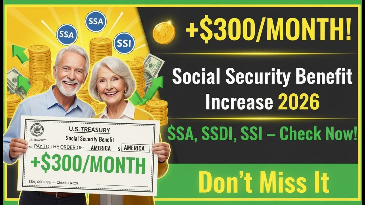 Увеличение Социального Обеспечения 2026: Получите до $300+ Дополнительно в Месяц (SSA, SSDI, SSI)