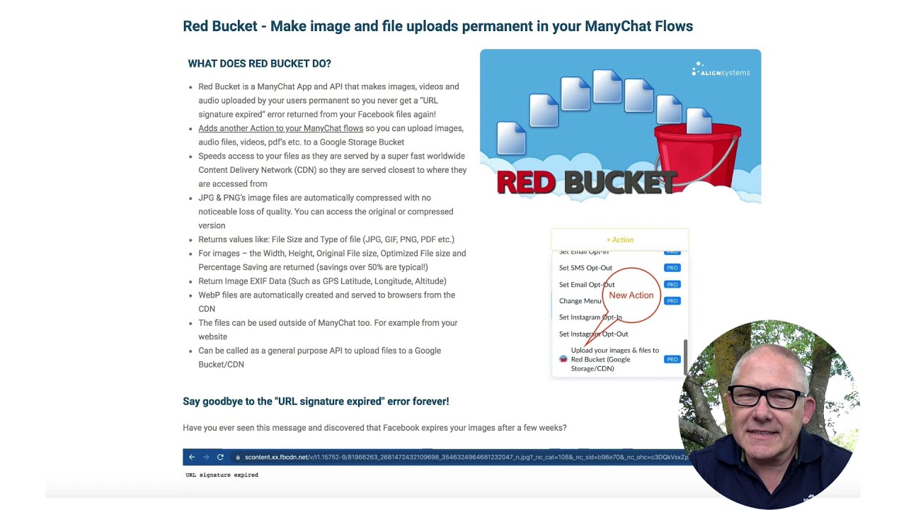 Upload your images & files in your ManyChat flows to Red Bucket (Google Storage/CDN)